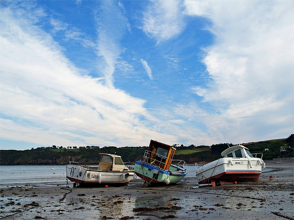 Ships at low tide